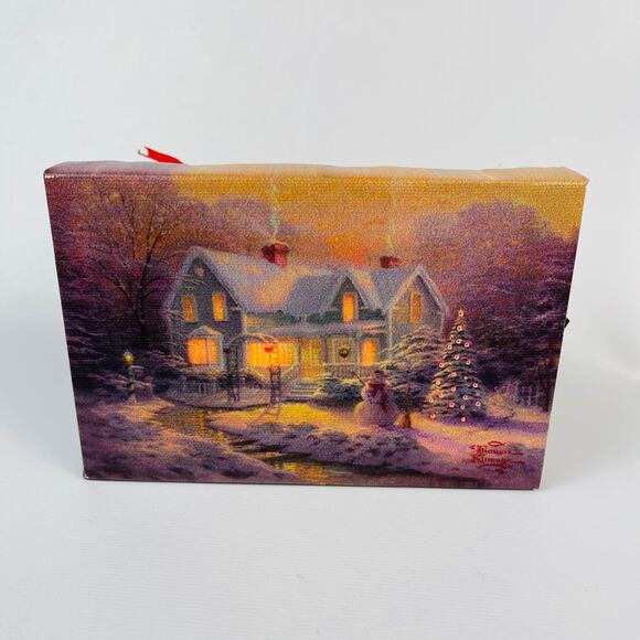 Thomas Kinkade Illuminart Ornament Blessing of Christmas 2002 - Picture 1 of 8